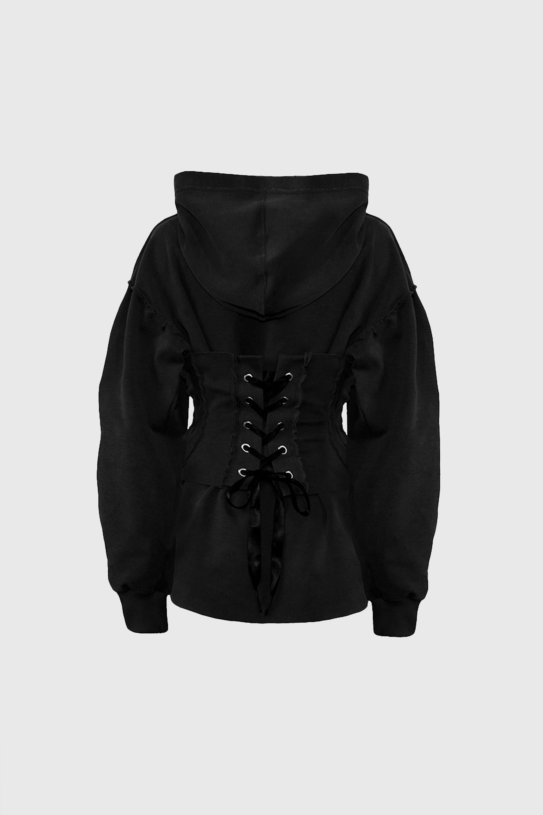 Black Corset Hoodie